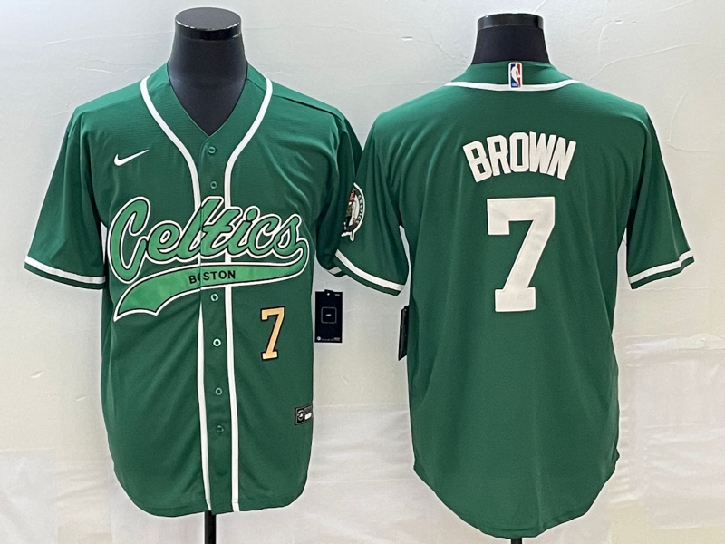 Nike 2023 Men Boston Celtics #7 Brown green Nike NBA Jerseys->boston celtics->NBA Jersey